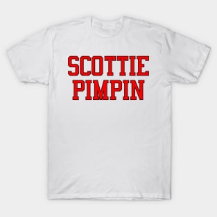 Scottie Pimpin (Red & Black Lettering) T-Shirt